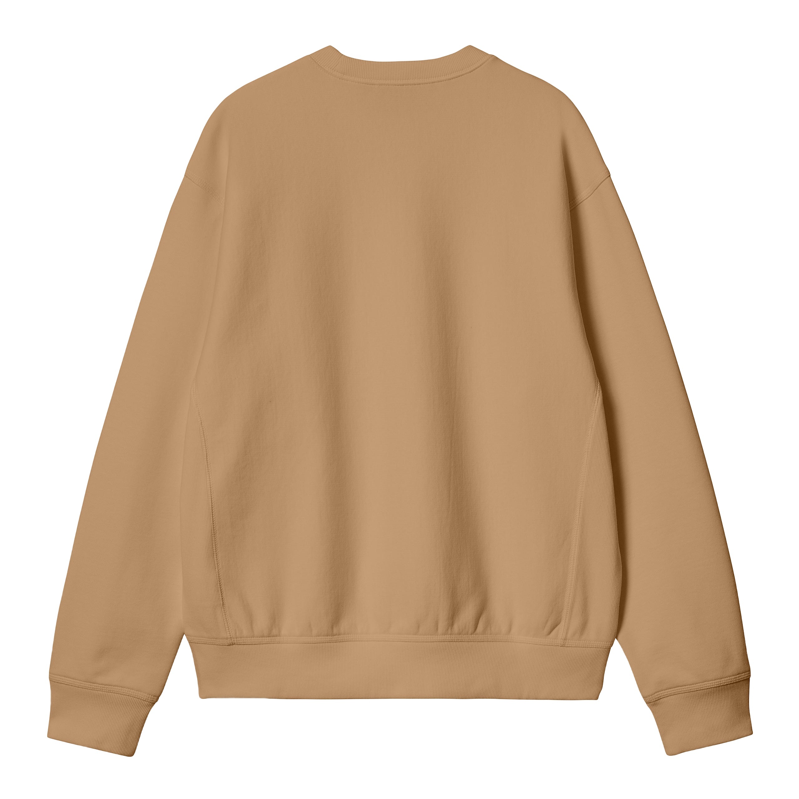 Carhartt Cotton Blend Crew Neck American Script Sweat In Nude
