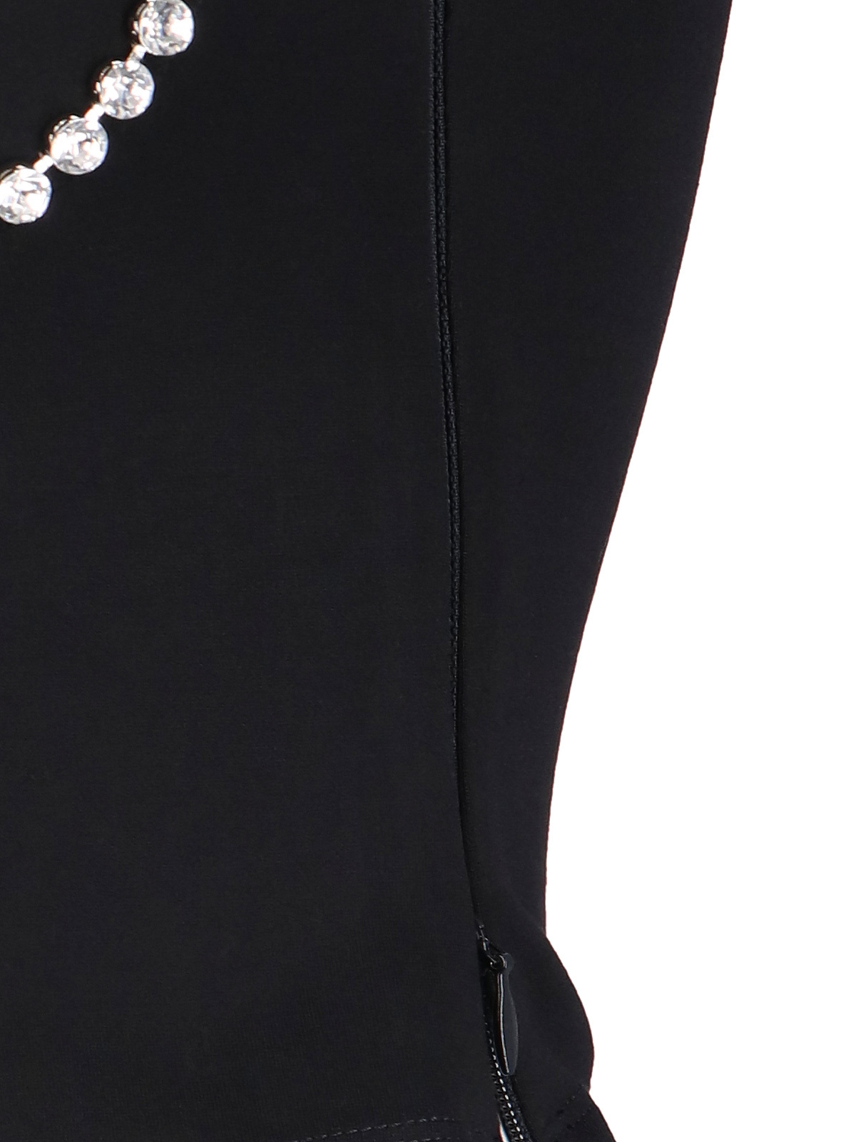 Shop Area Bustier-style Crystal-embellished T-shirt In Black