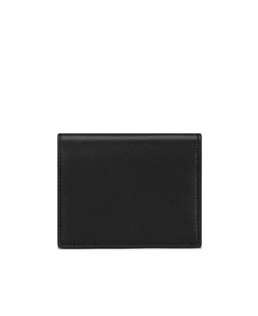 Dolce & Gabbana Small Zip-around Wallet In Calfskin With Raised Logo In Black