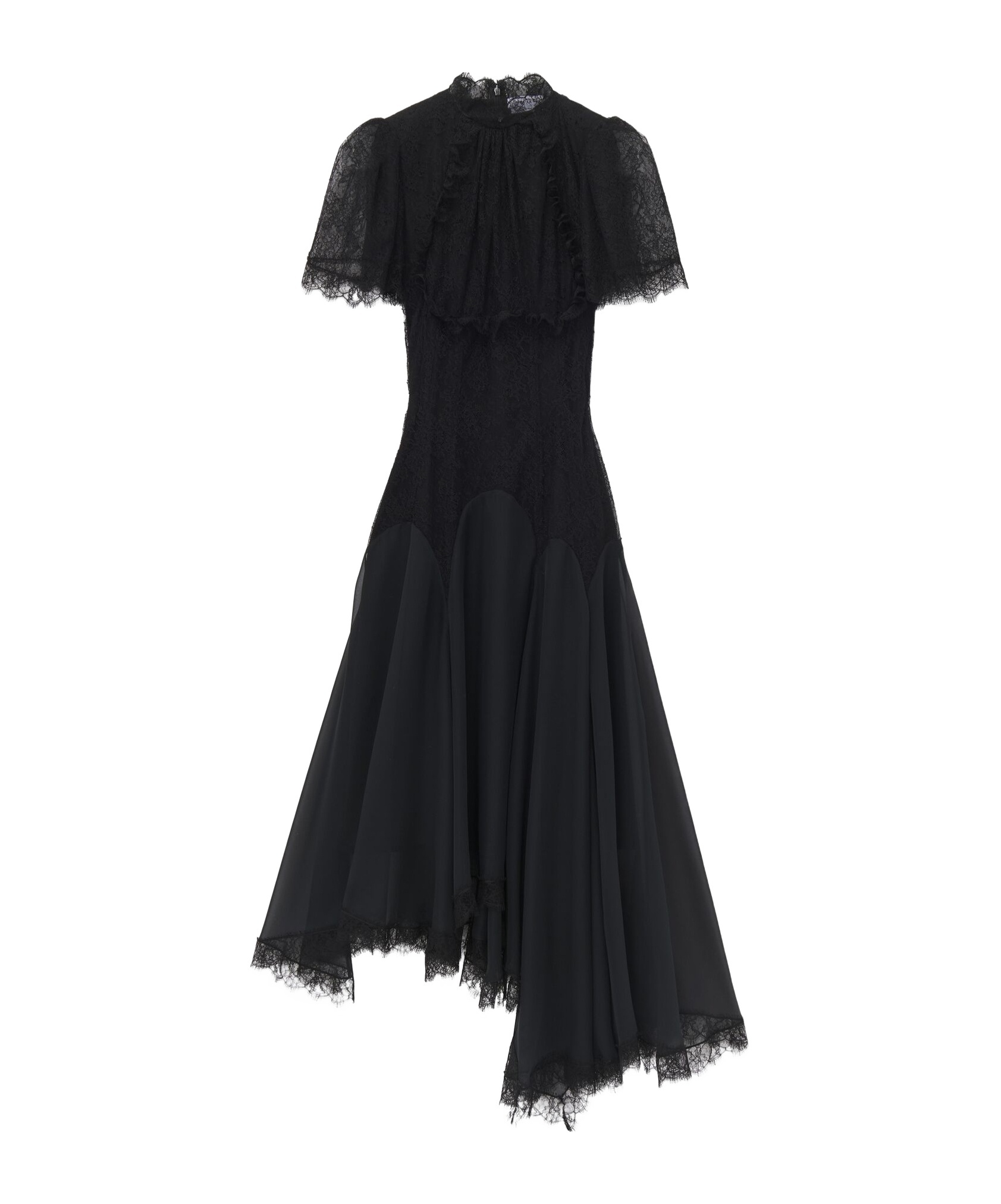 Alexander Mcqueen Lace-detail Midi Dress In Black