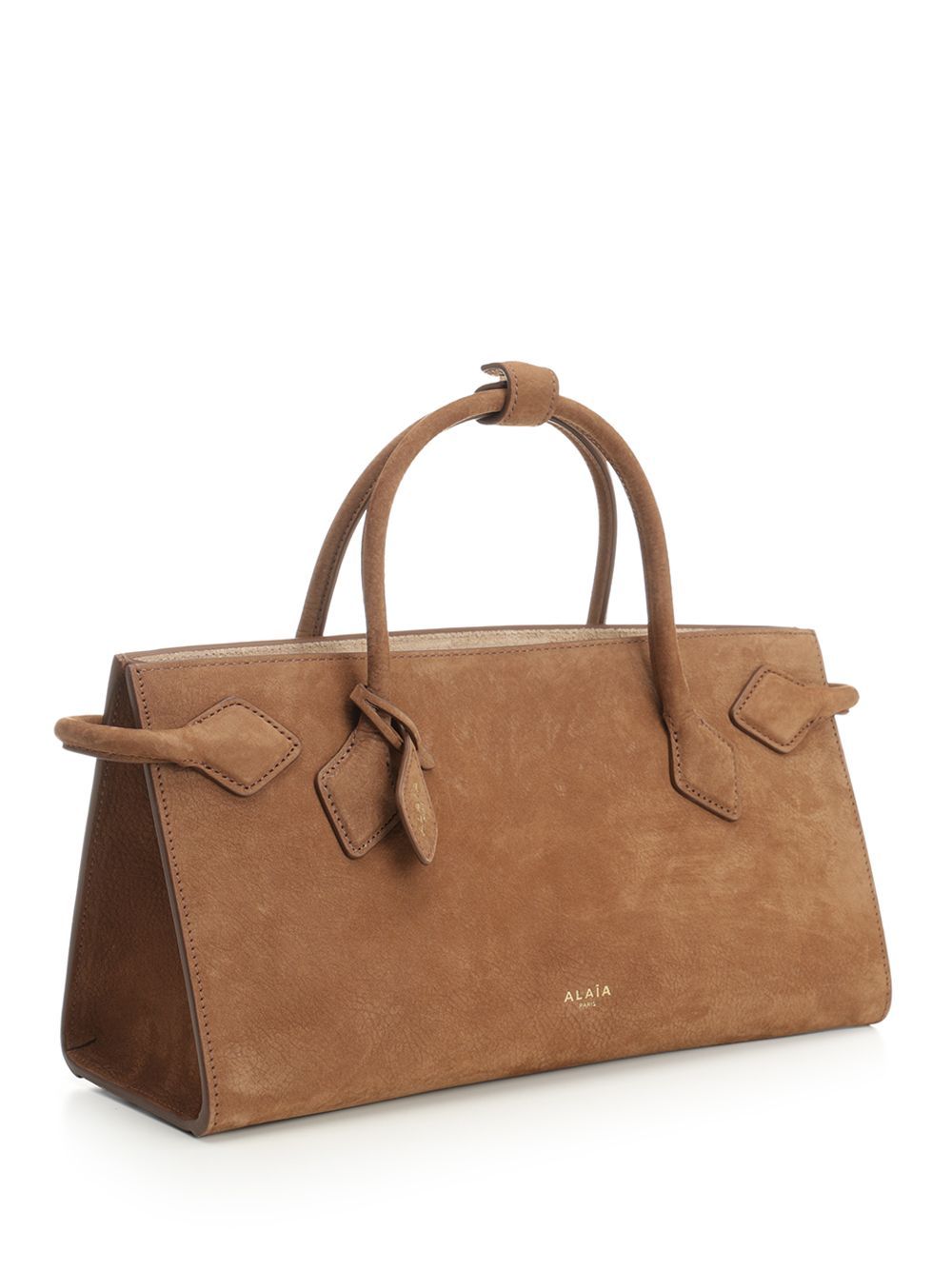Alaïa Logo Tote Bag In Brown
