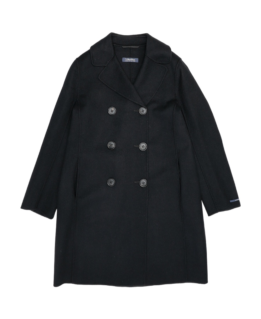 Max Mara Long-sleeved Coat In Black