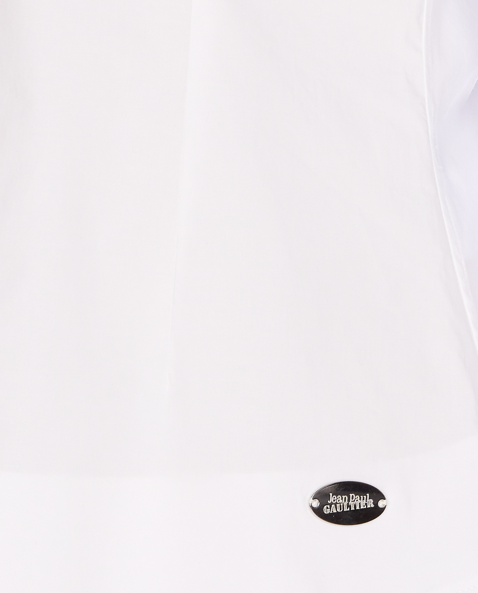 Jean Paul Gaultier Collared Long Sleeve Shirt With Unique Hem In White