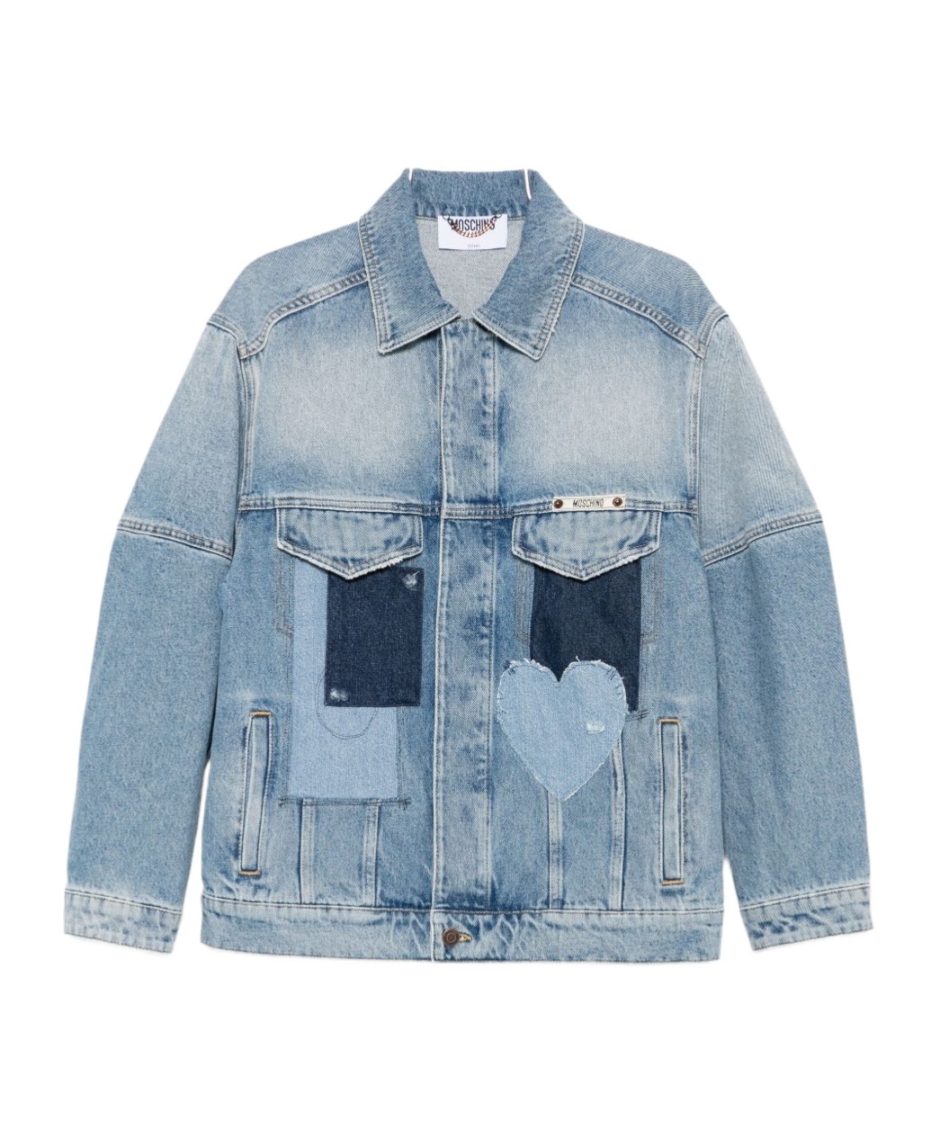Moschino Tailored Patchwork Blazer Pockets In Blue