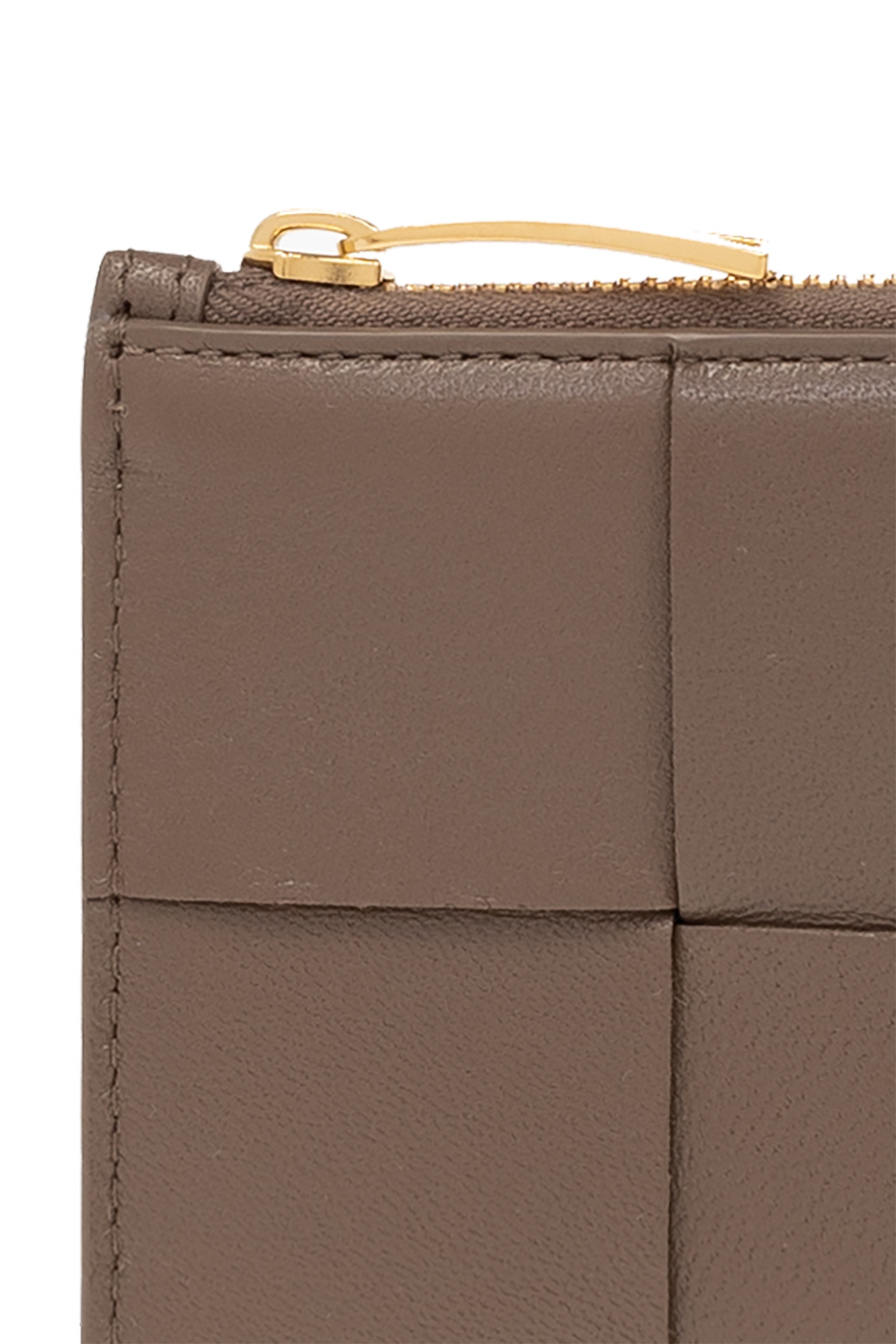 Bottega Veneta Logo Card Bag In Brown