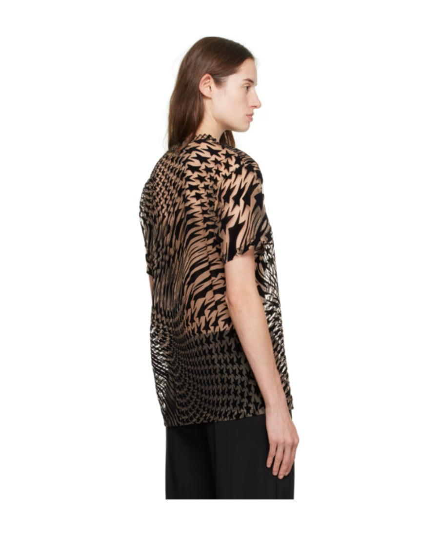Mugler T-shirt With Round Neck And Short Sleeves In Black