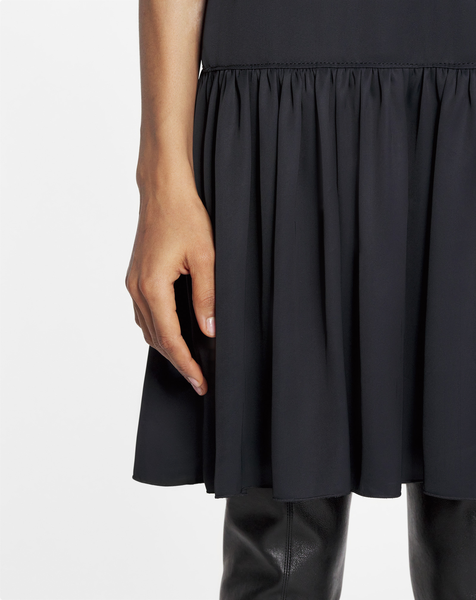 Lanvin Round-neck Sleeveless Minidress In Black