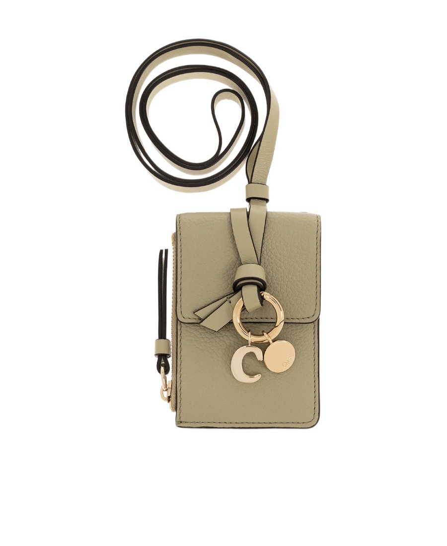 Chloé Chloe Alphabet-strap Card Holder In Nude