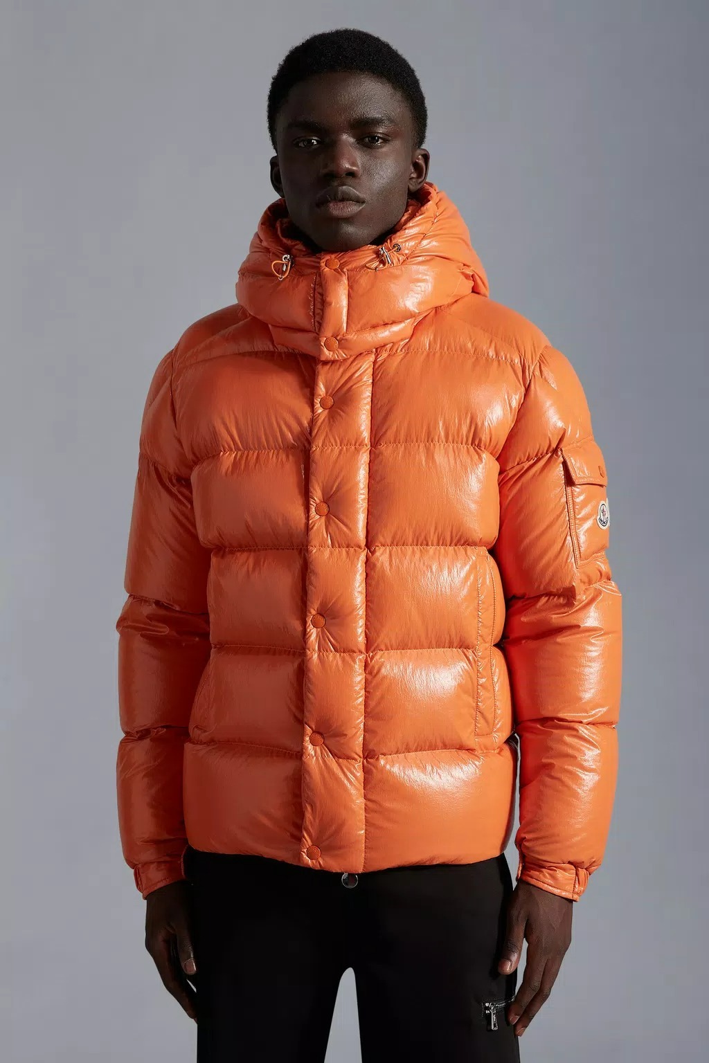 Moncler Maya 70 Short Style Down Jacket In Orange