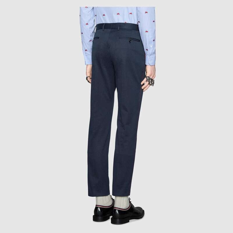 Gucci 60s Pant With Web In Black
