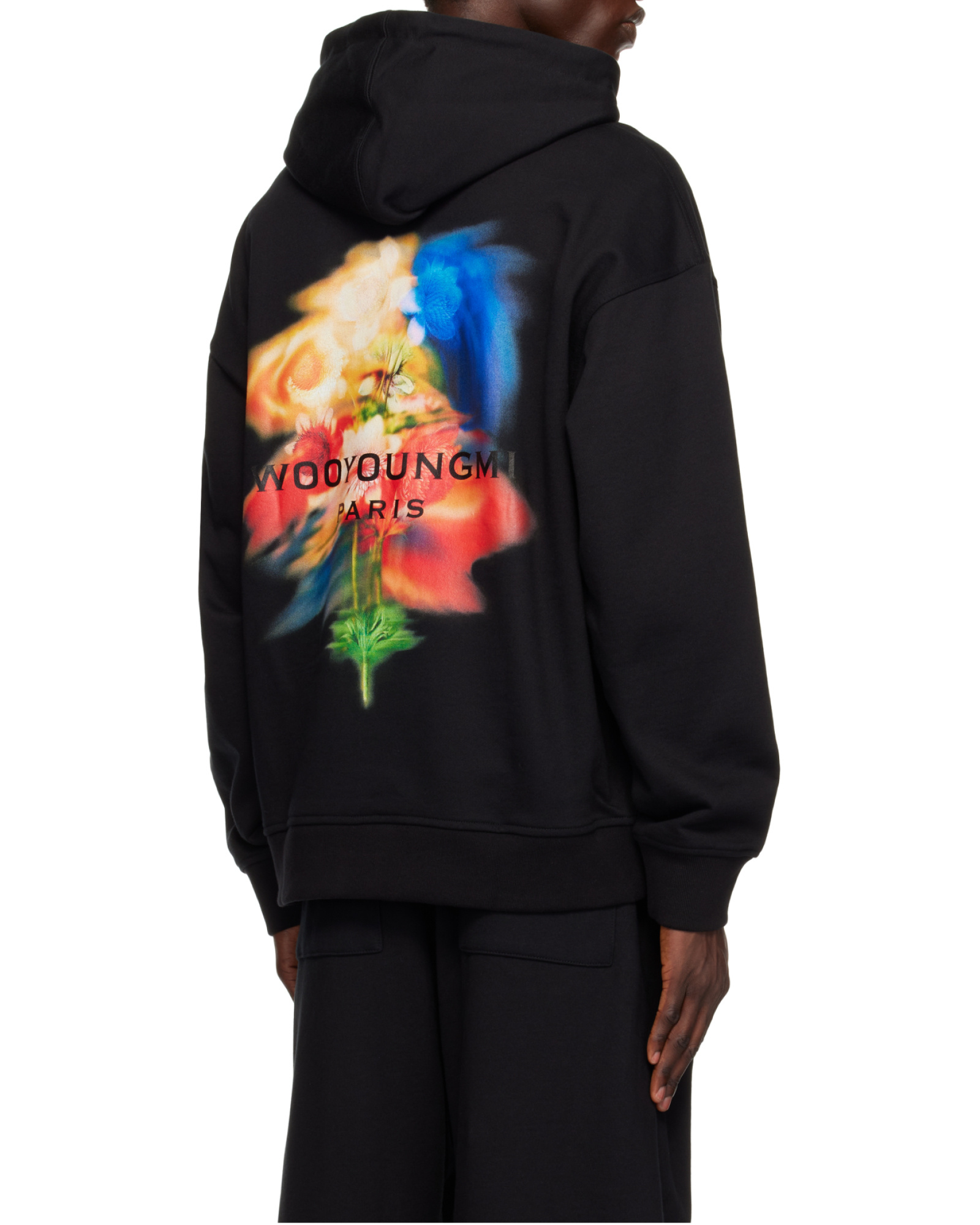 Wooyoungmi Classic Black Hoodie With Signature Logo Accents In Black