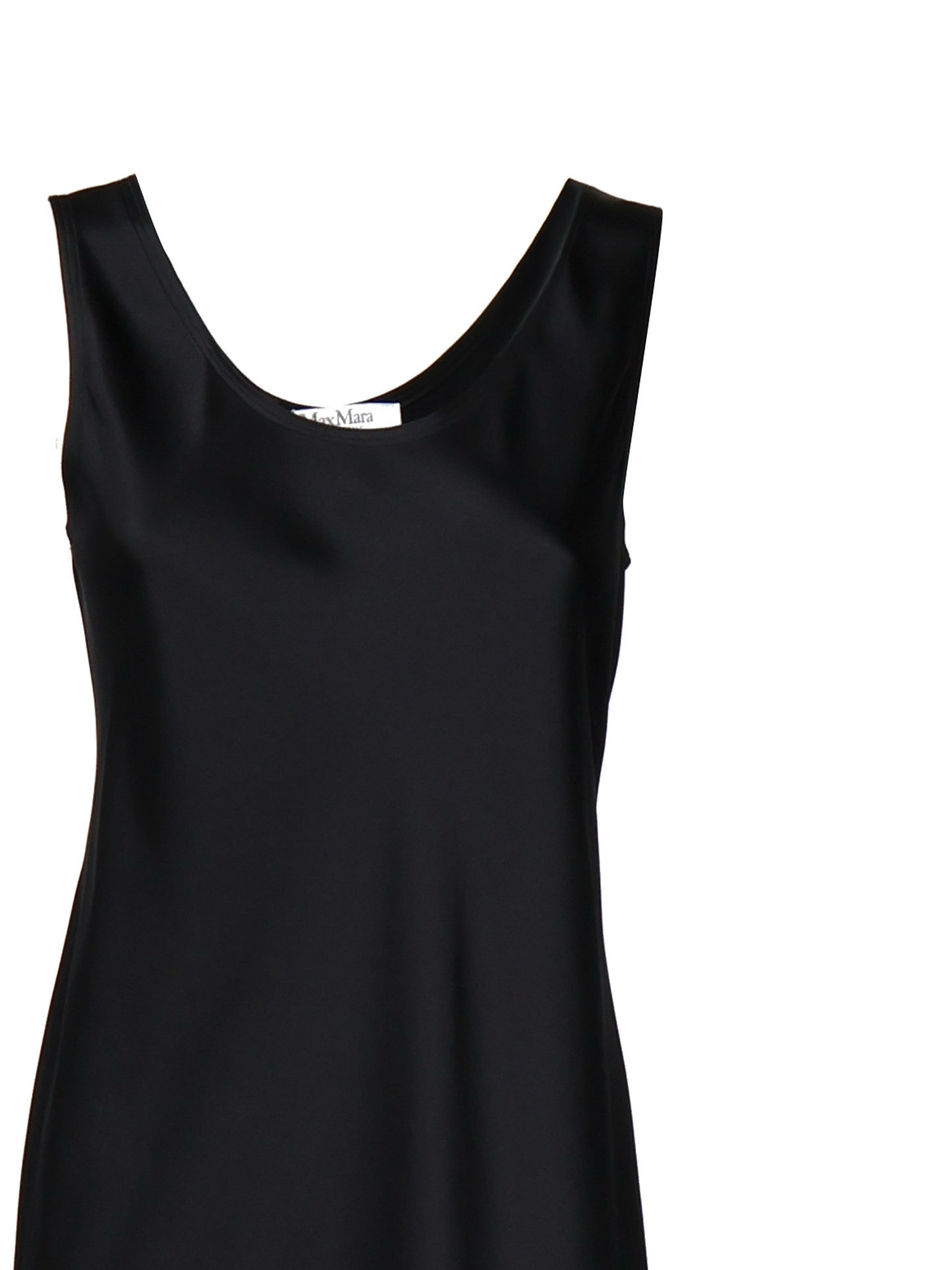 Max Mara Banjo Silk Satin Midi Dress In Black