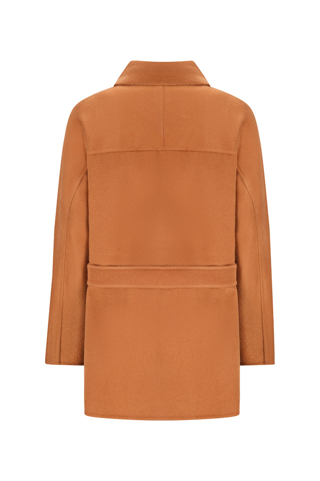 Max Mara Long-sleeved Coat In Orange