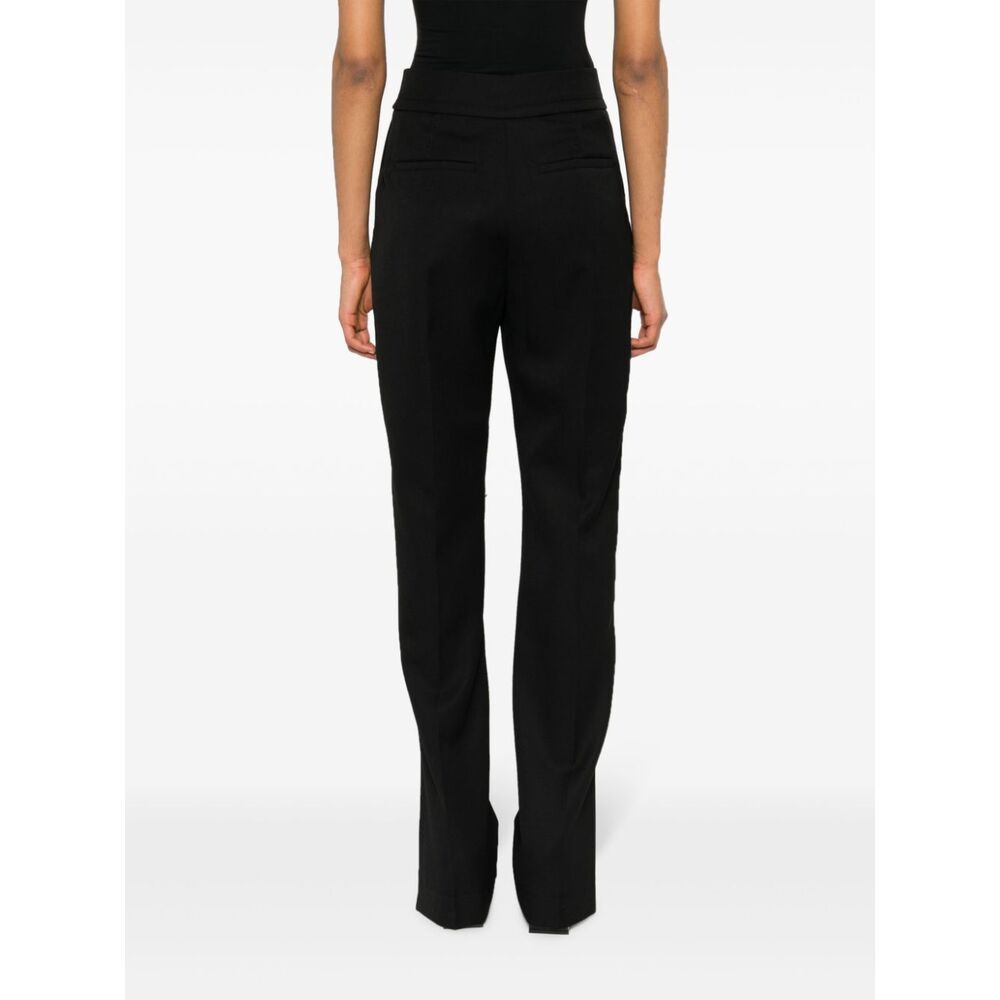 Jacquemus Straight Leg Trousers Split Ankles In Black