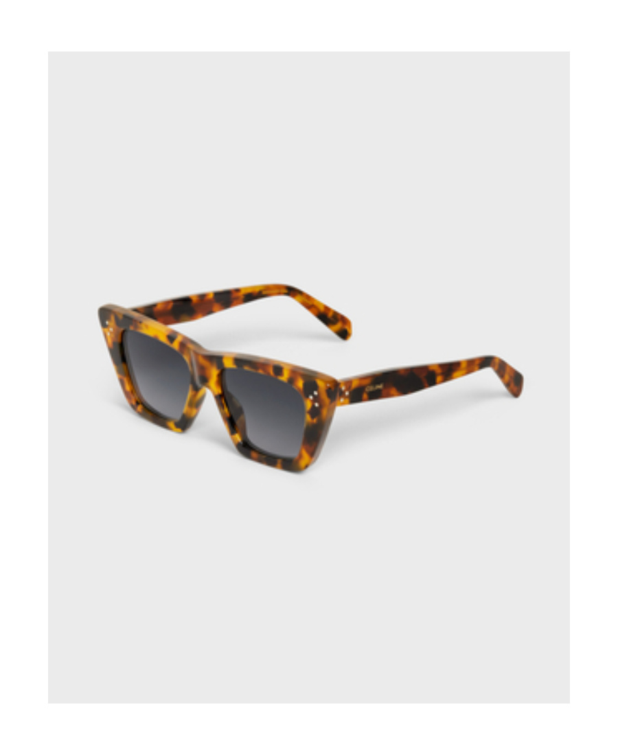 Celine Cat Eye S187 Sunglasses In Acetate In Black