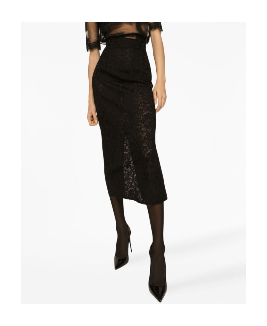 Dolce & Gabbana Tulle Calf-length Skirt In Black