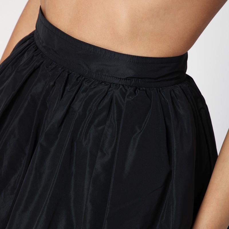 Patou Mini Skirt With Elastic Waistband And Flared Silhouette In Black