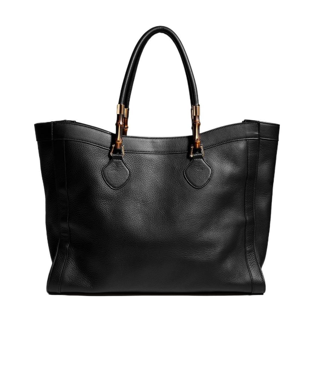 Gucci Bamboo Tote Large Bag In Black