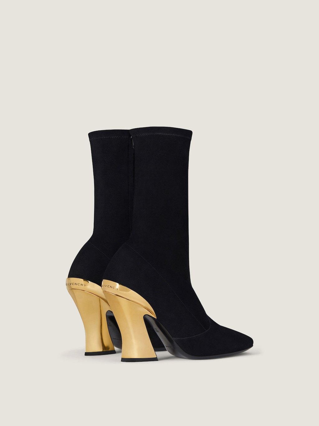 Givenchy Sculpted Ankle Boots In Suede In Multi
