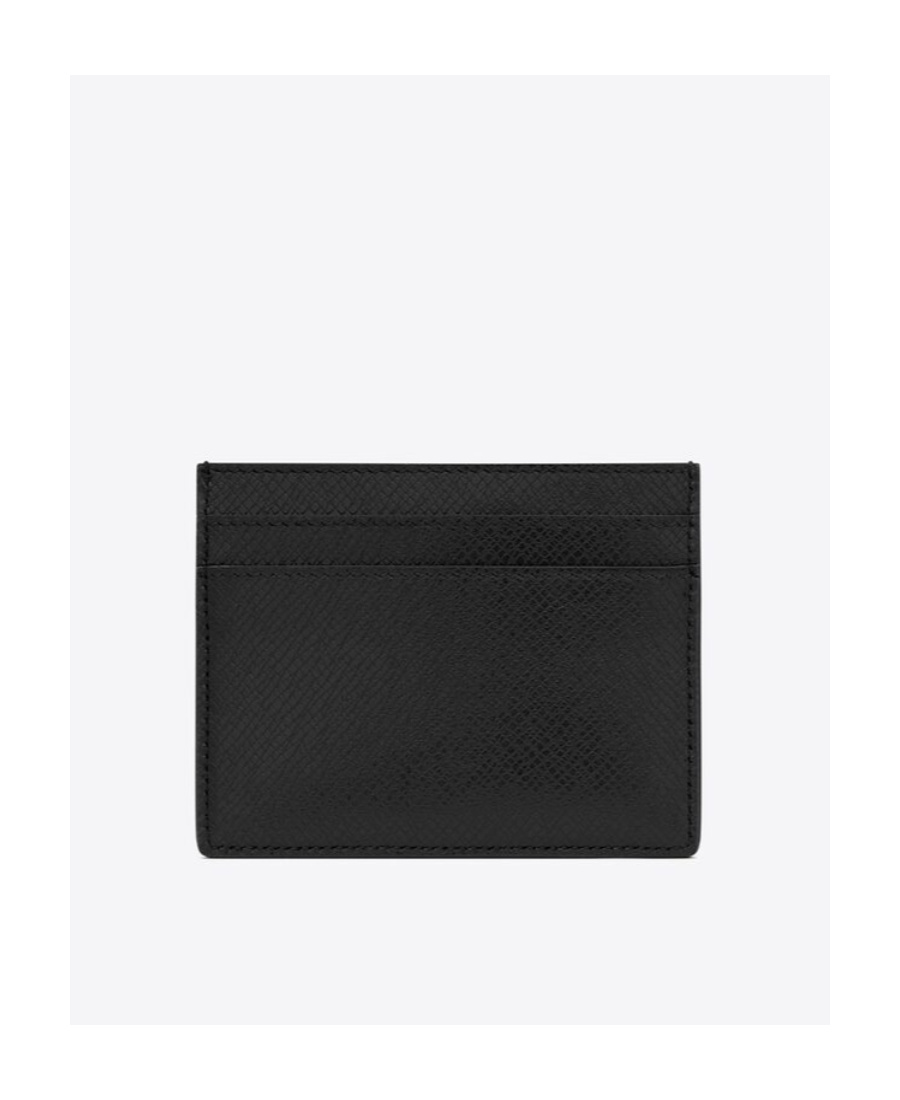 Saint Laurent Logo Card Holder In Black