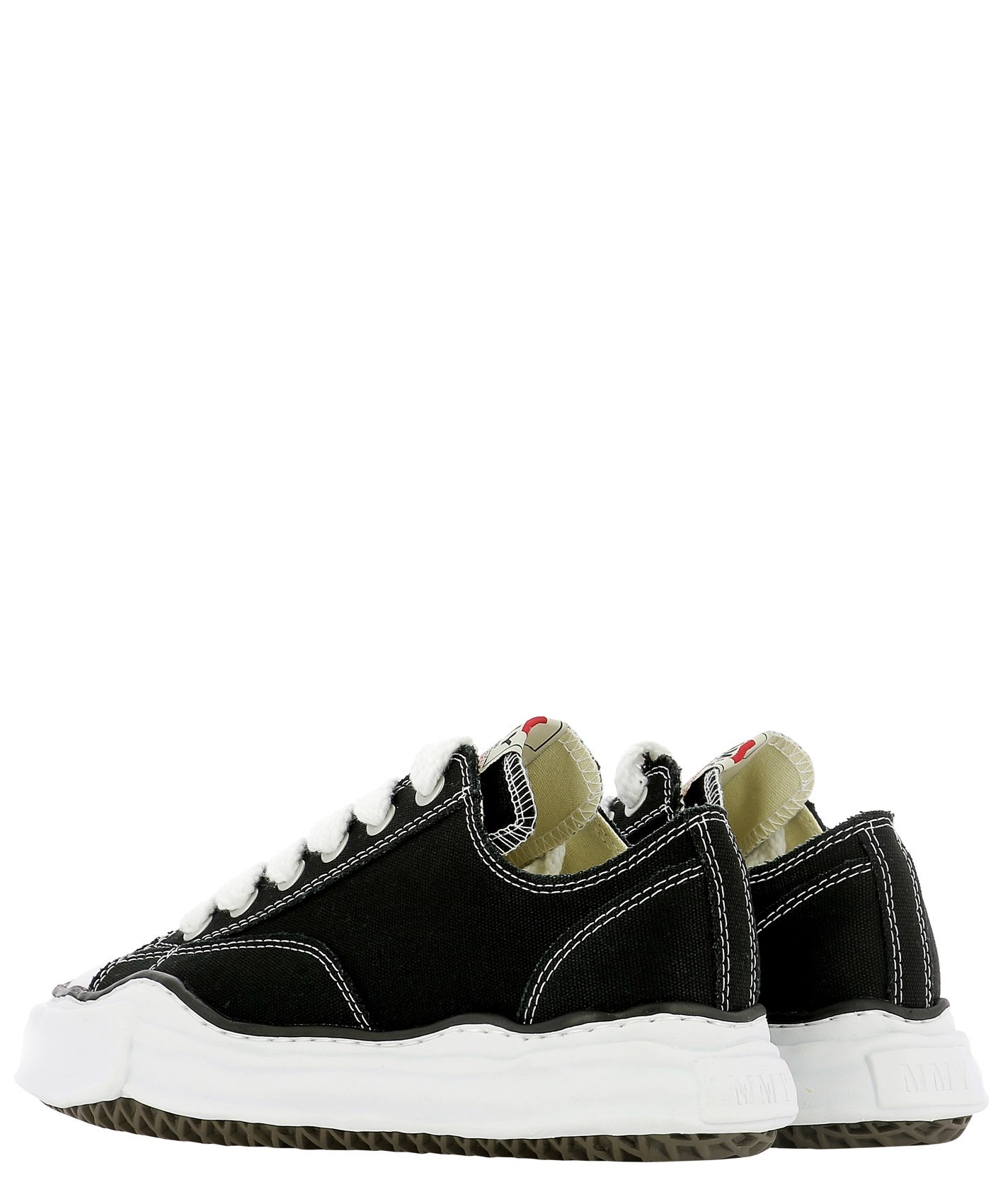 Shop Miharayasuhiro Logo Lace Up Casual Sports Shoes In Black
