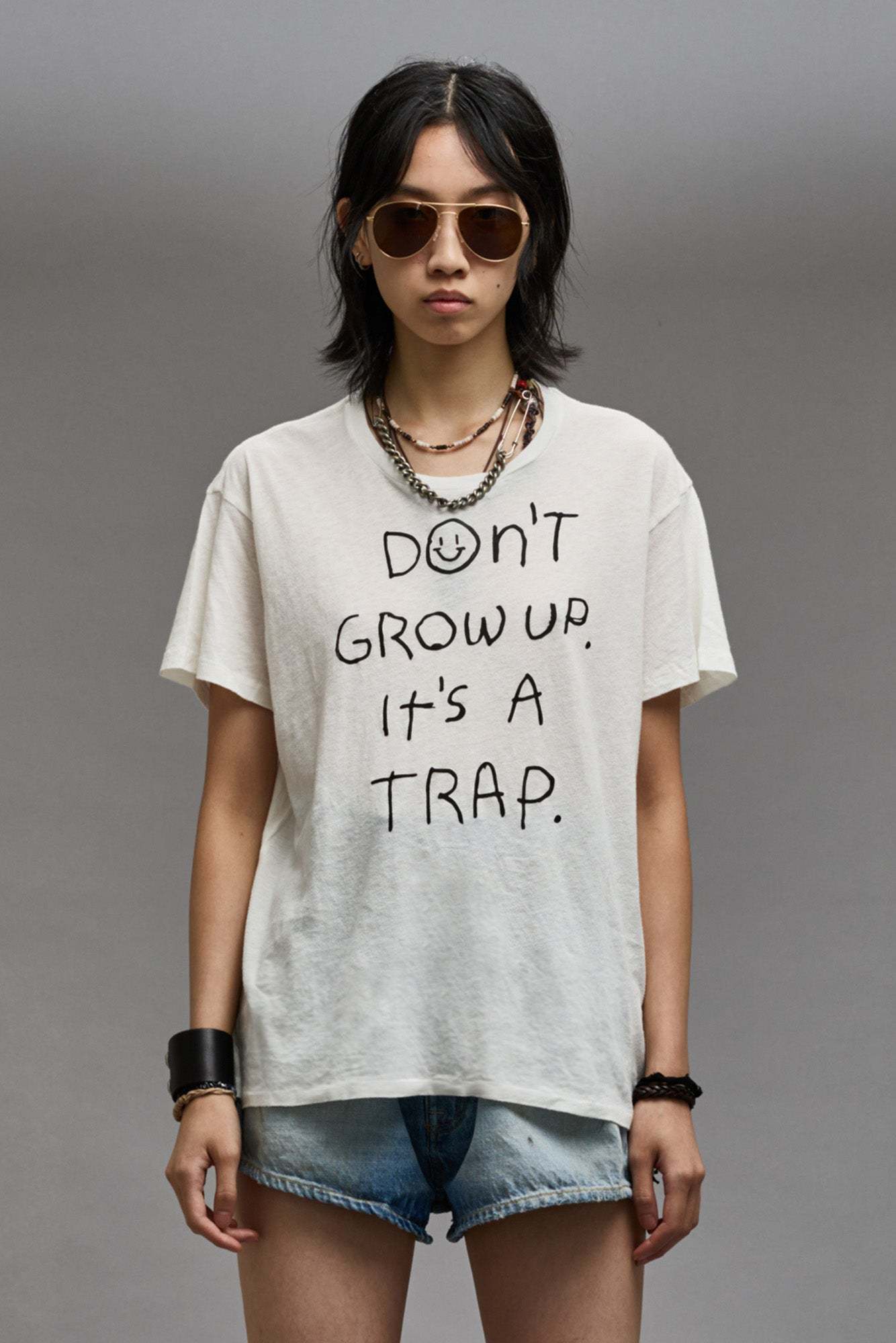 Shop R13 Slogan-print T-shirt In White