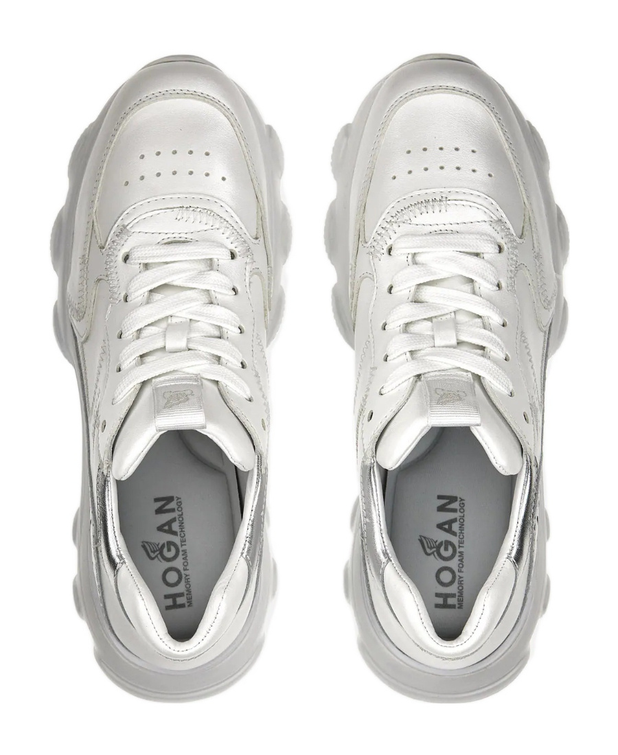 Hogan Hyperactive Lace-up Sneakers Shoes In White