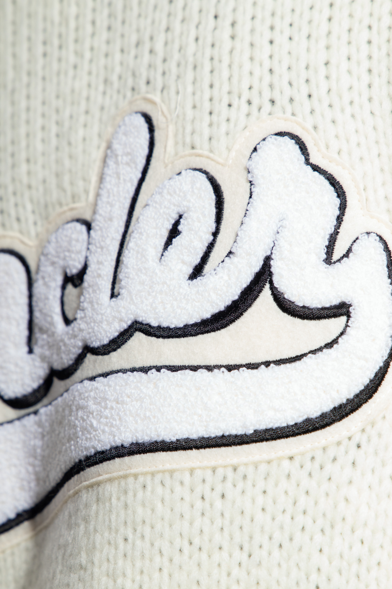 Moncler Logo Wool Blend Cardigan In White