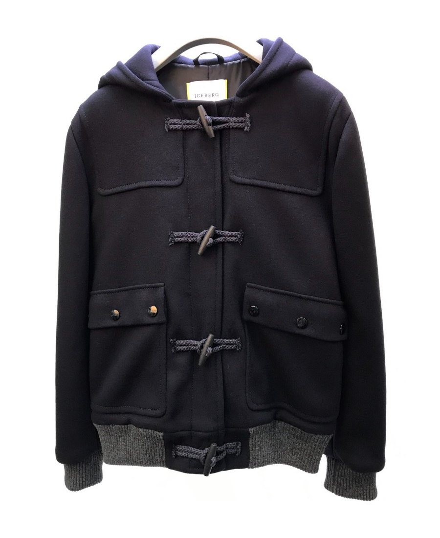 Iceberg Short-style Casual Jacket With A Hat In Black