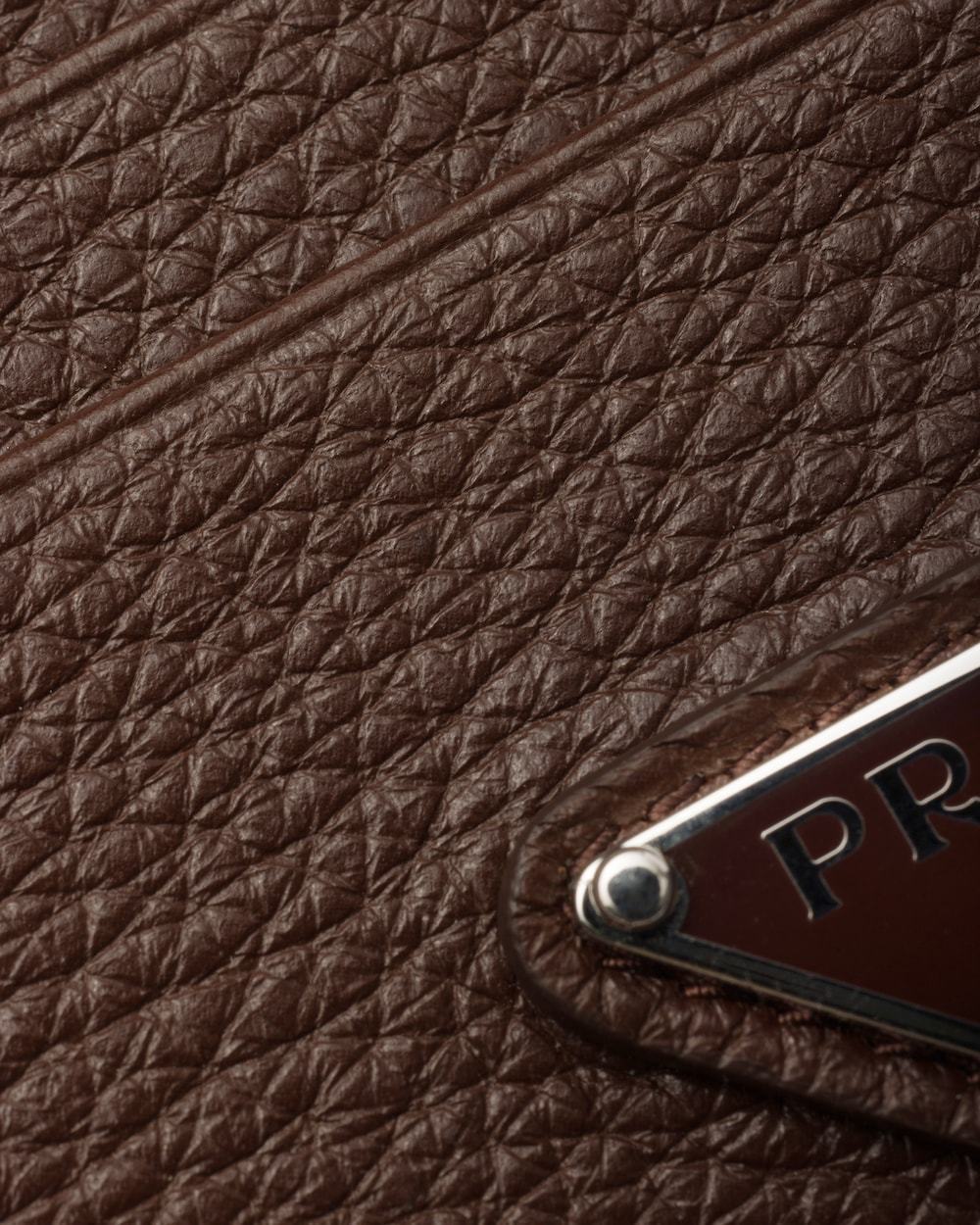 Prada Leather Triangle Card Holder