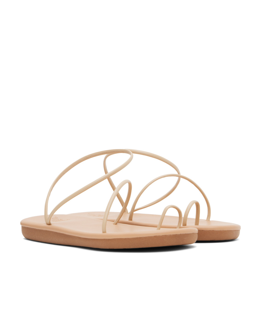 Ancient Greek Sandals Kansiz Metallic Toe-loop Sandals In Nude