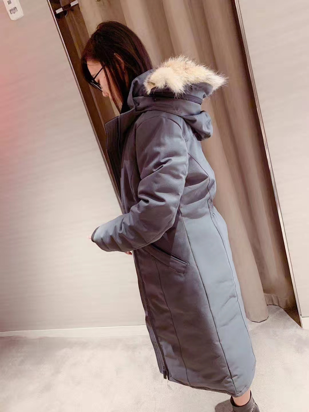 CANADA GOOSE ELROSE HOODED ZIPPER DOWN JACKET