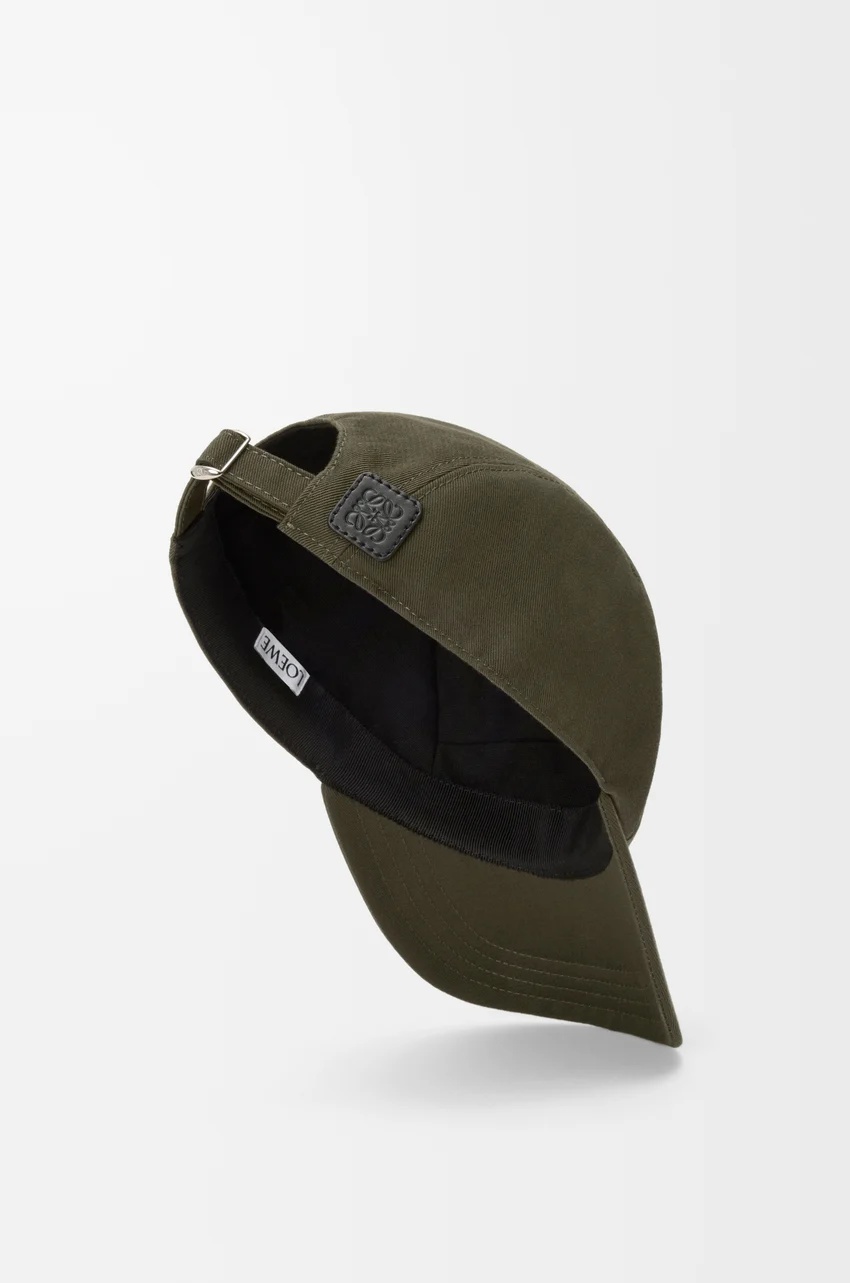 Loewe Camp Cap In Cotton In Green