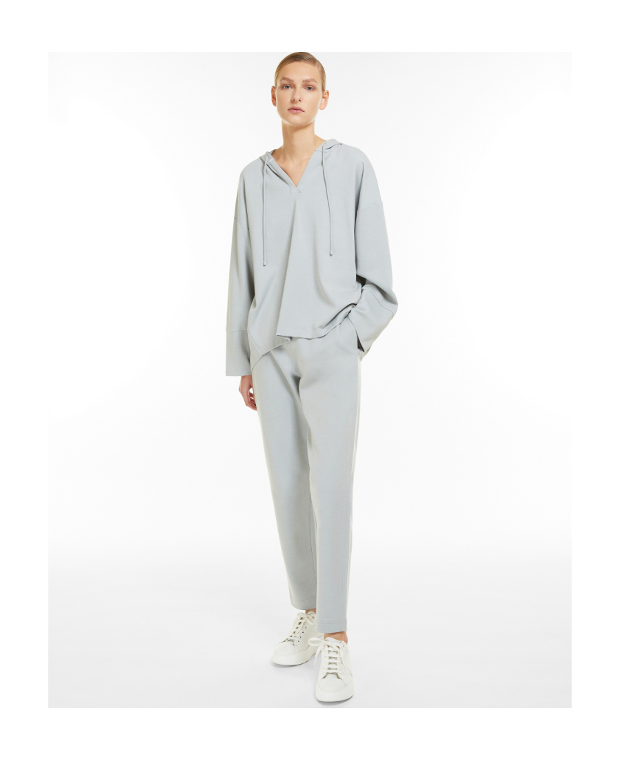 Shop Max Mara Hooded Hoodie With Large Profile In White