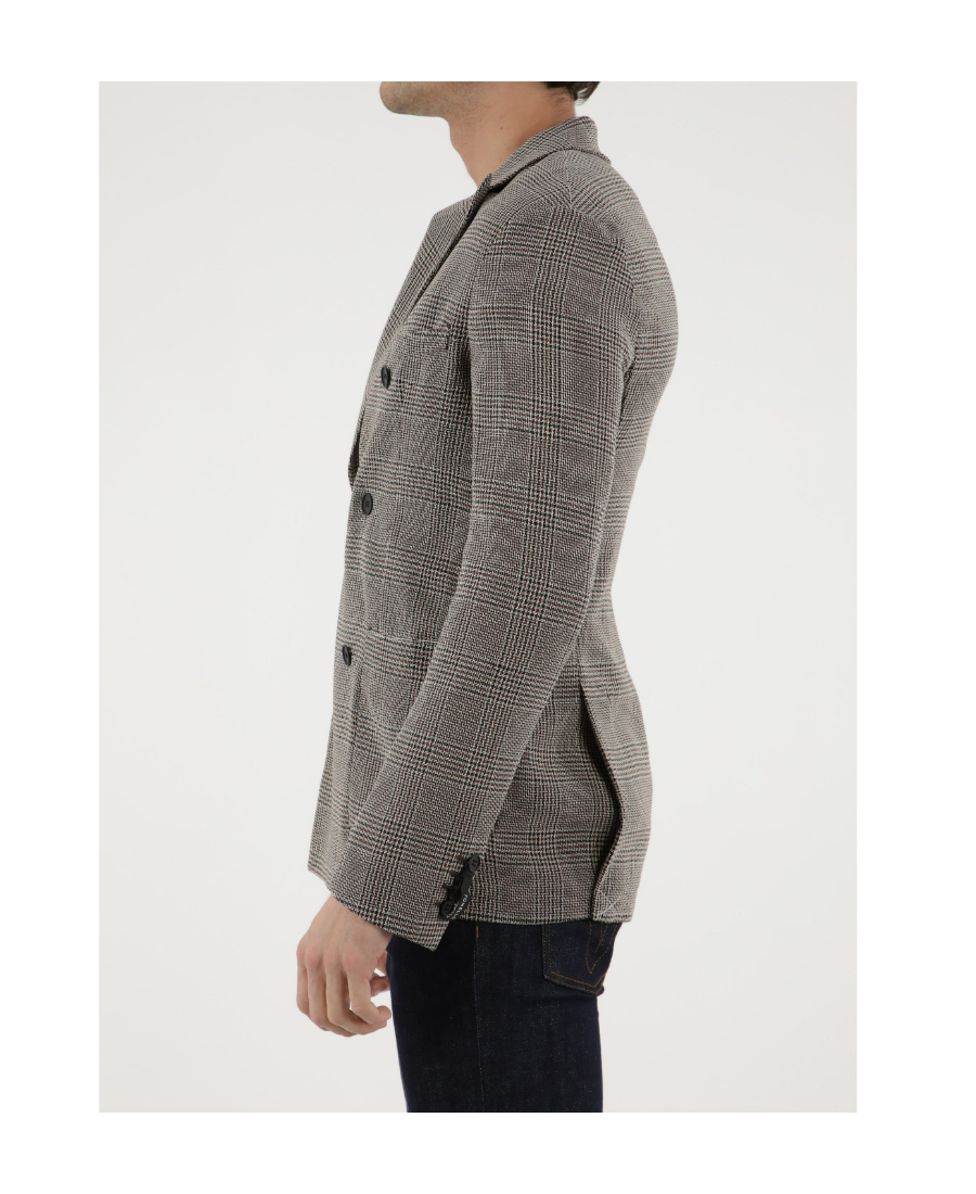 Tonello Double-breasted Suit Jacket In Gray