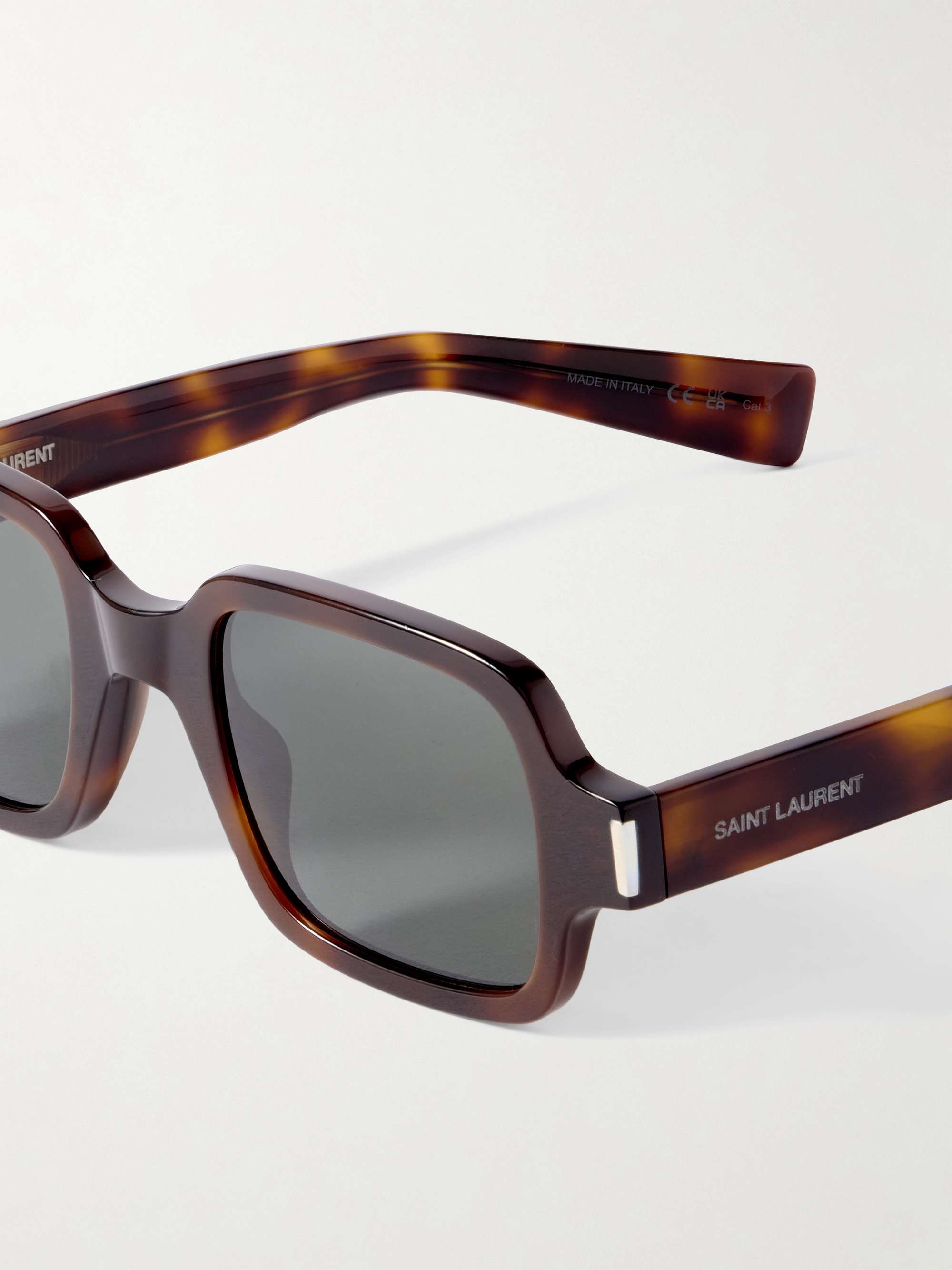 Saint Laurent Logo Sunglasses In Black