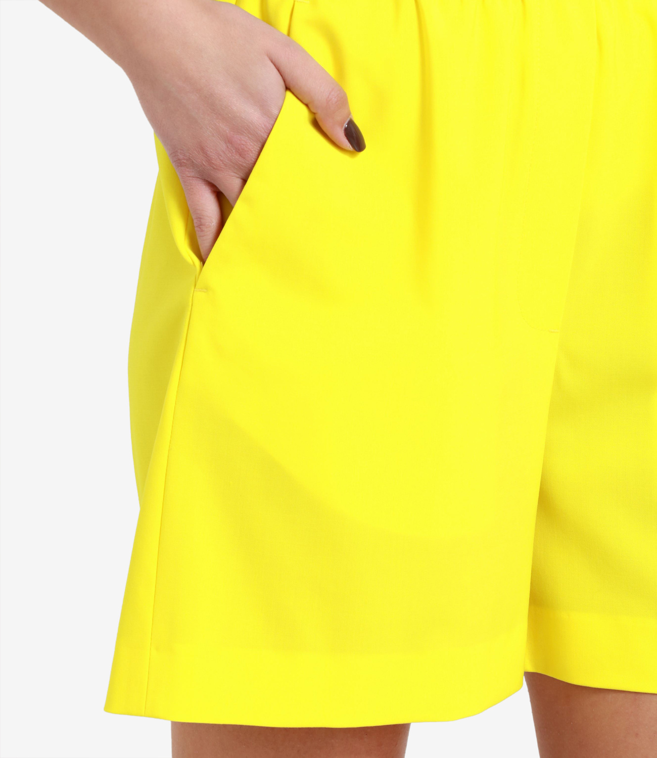 Msgm Logo Logo Shorts In Yellow