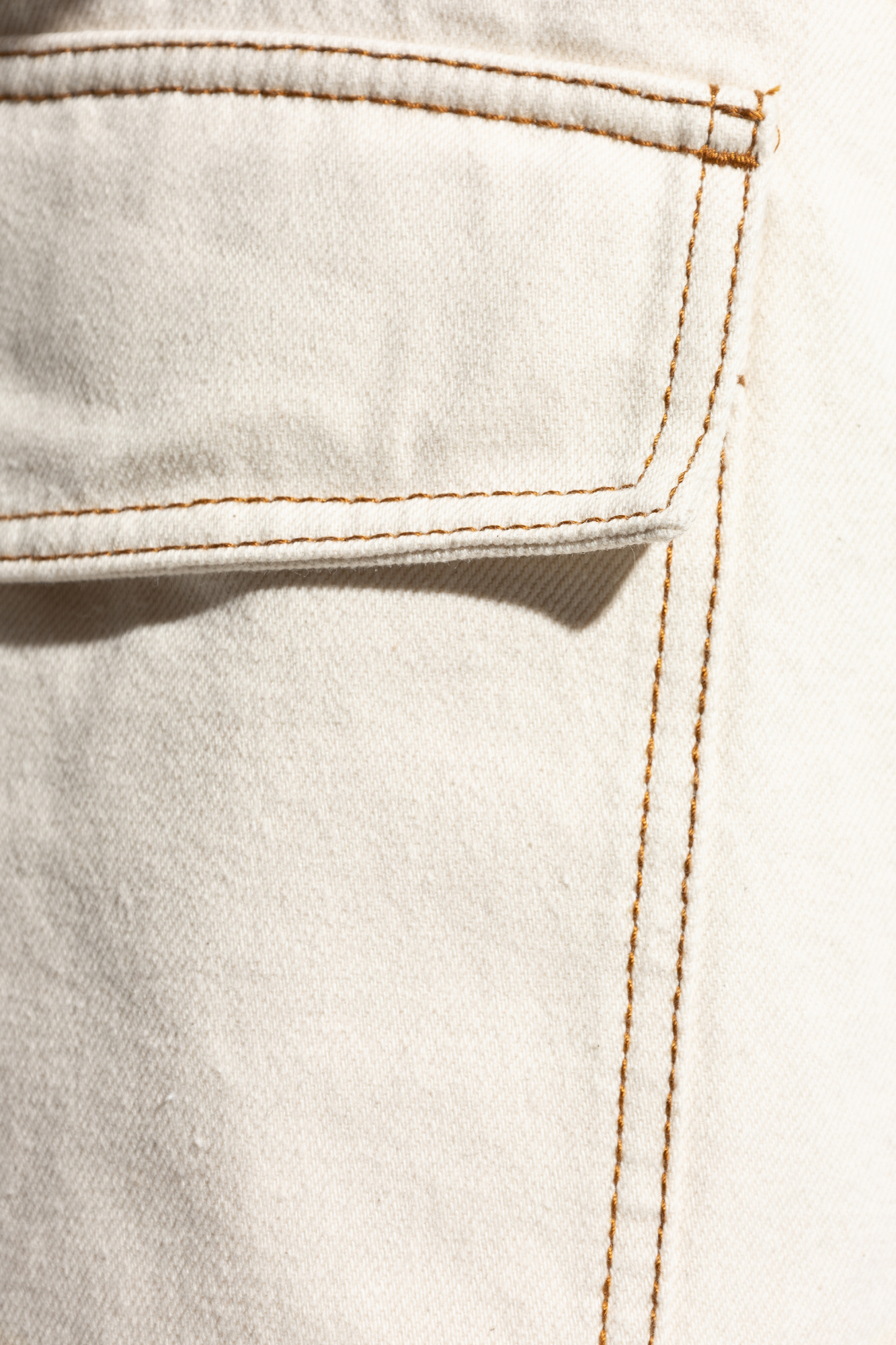 Shop Ami Alexandre Mattiussi Belt Loop Shorts In Cream