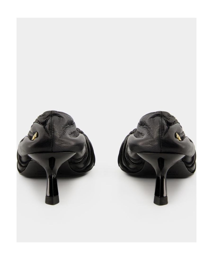 Shop Anine Bing Nadine 50mm Leather Pumps In Black