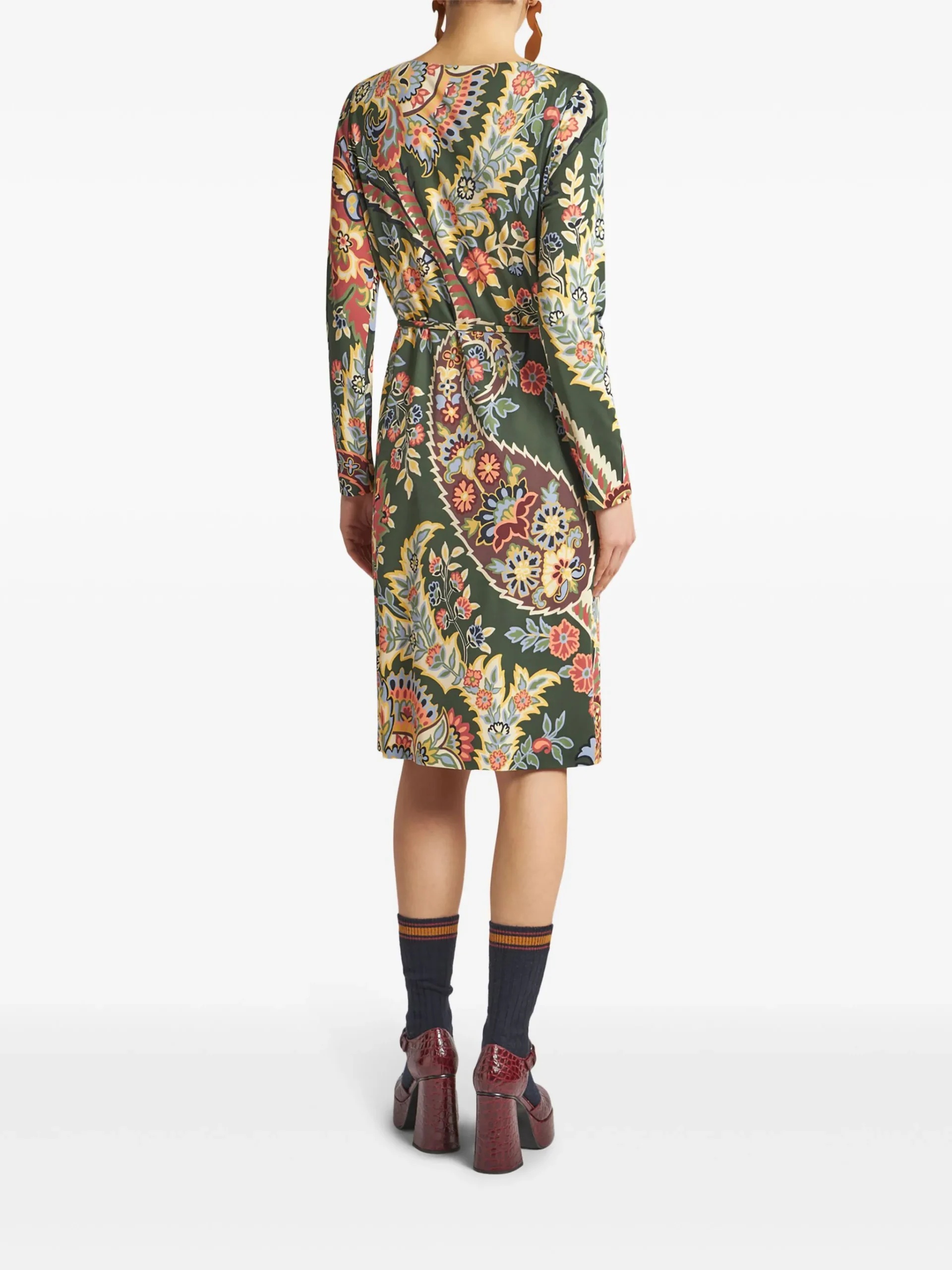 Etro Multicolor Abstract Pattern Dress In Multicolor