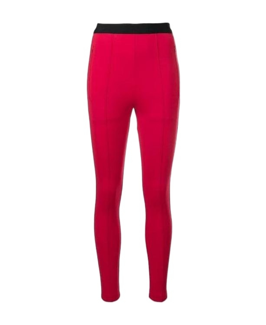 Balenciaga Logo Leggings In Red