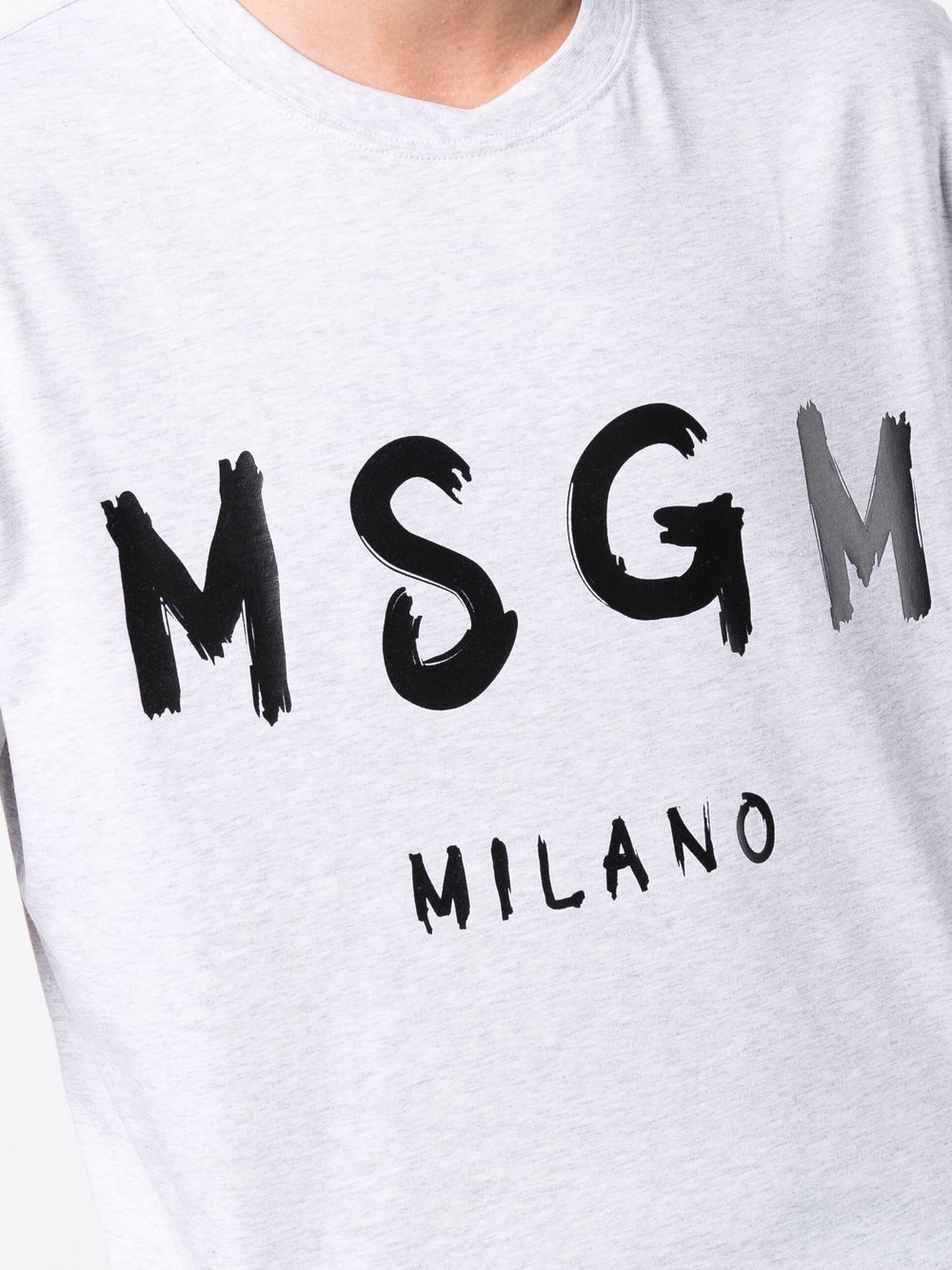 Msgm Logo-print Cotton T-shirt In White