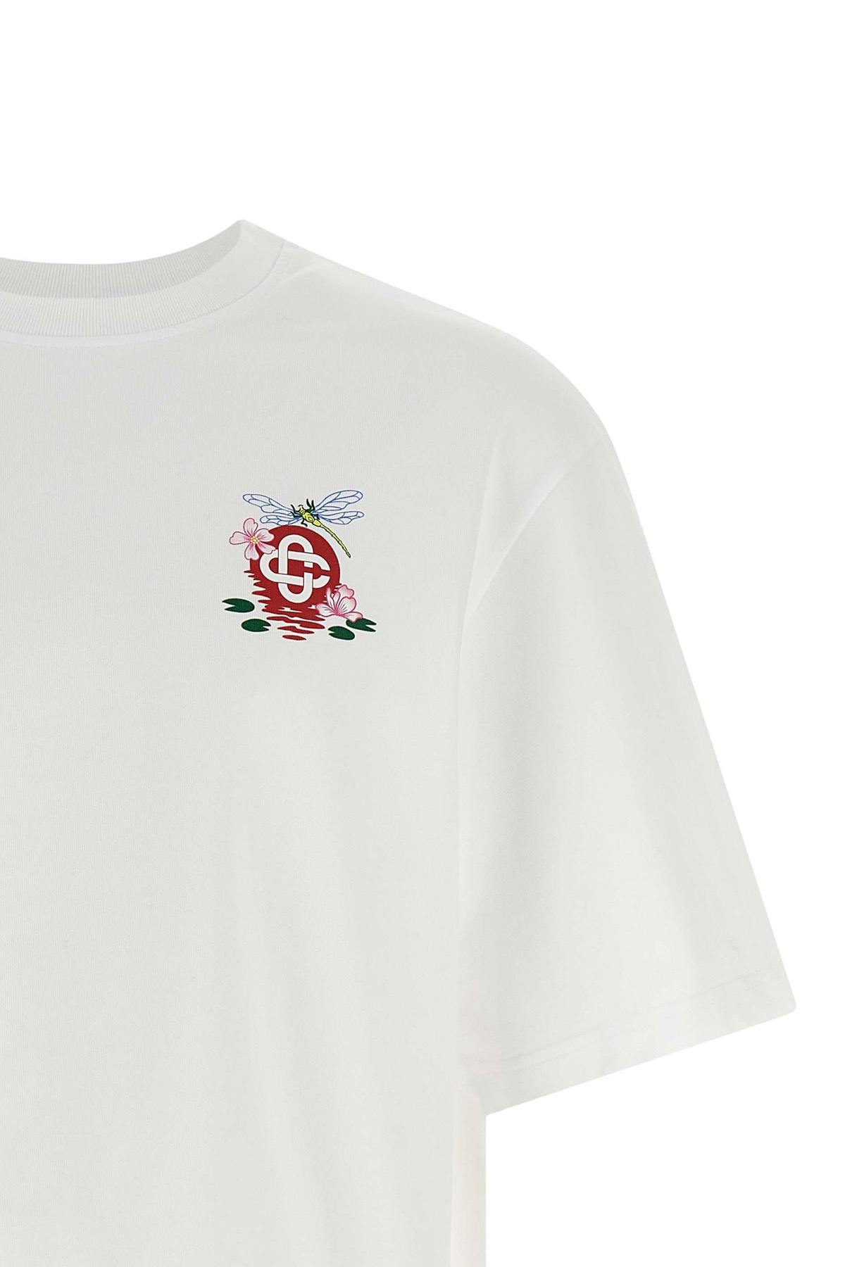 Casablanca Oversized T-shirt With Dragonfly Floral Print In Multi