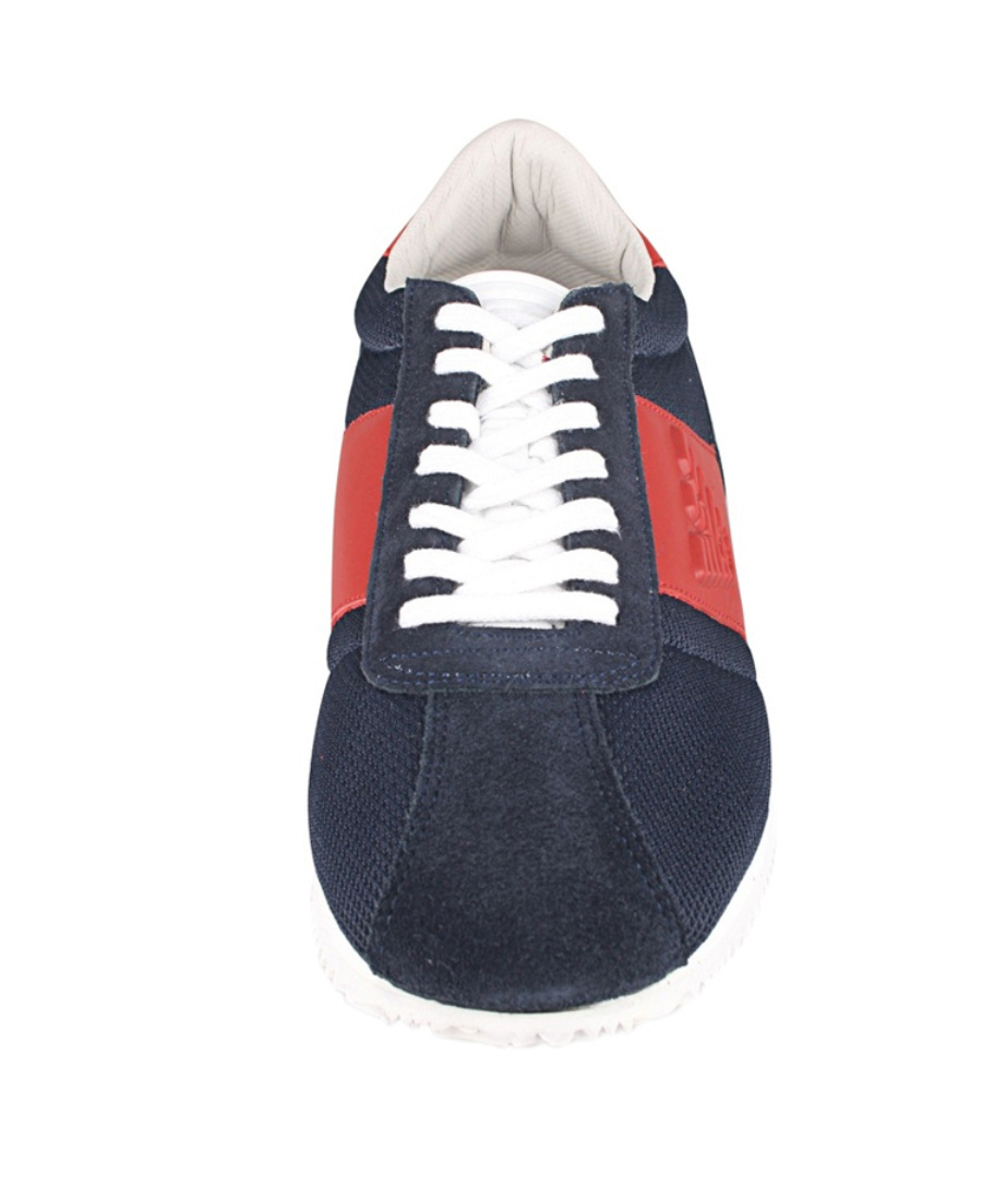 Emporio Armani Strap-up Casual Sneakers In Black