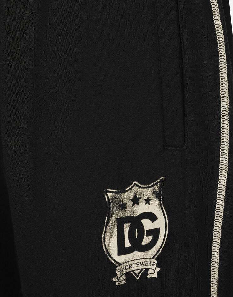 Dolce & Gabbana Jogging Pants With Heraldic Dg Logo In Black