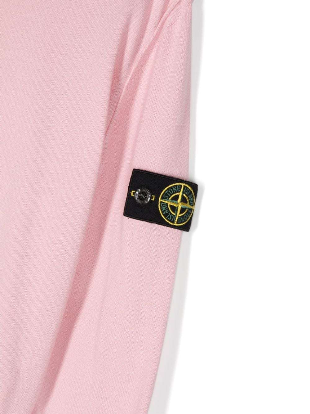 Stone Island Compass-badge Sweatshirt In Pink