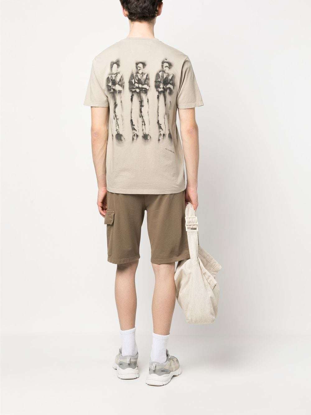 C.p. Company Embroidered-logo T-shirt In Nude
