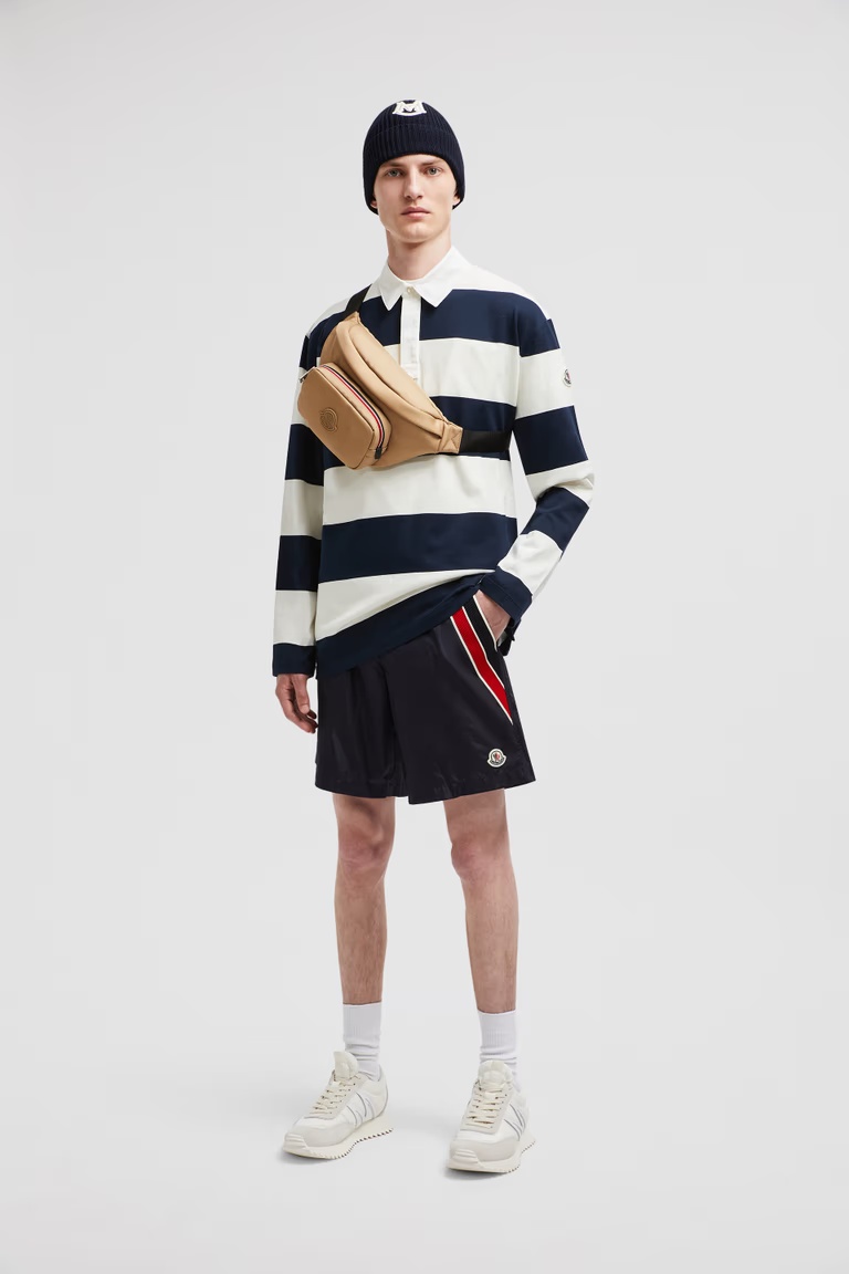 Moncler Light Bi-stretch Nylon Swim Shorts In Blue