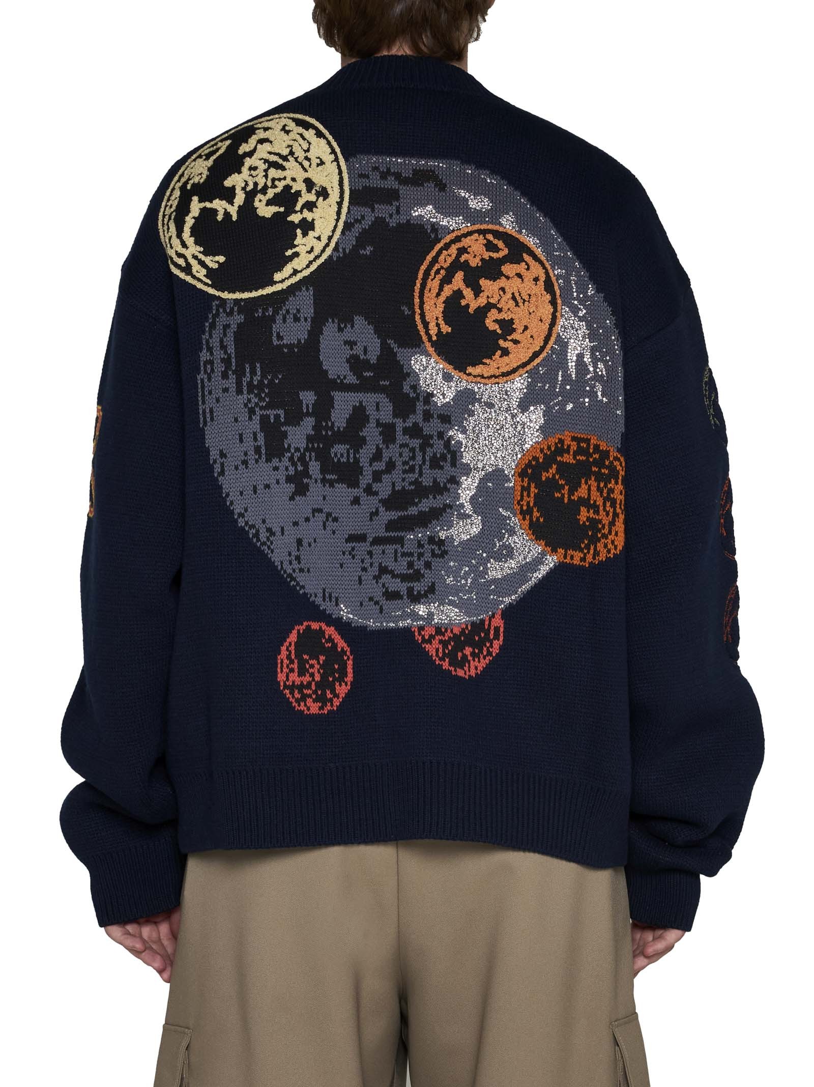 Off-white Off White Moon Phase Cardigan In Black