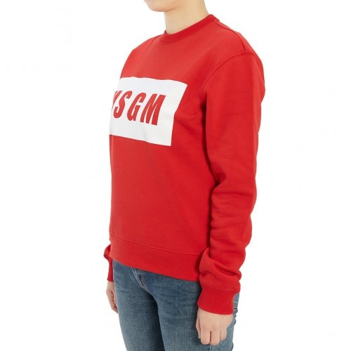 Msgm Logo Details Sweater In Red